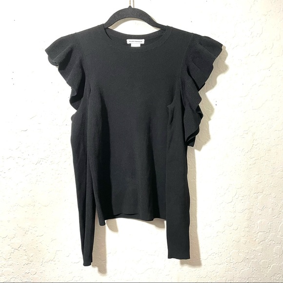 Club Monaco Colema Cold Shoulder Fine Ribbed Sweater - Picture 4 of 11